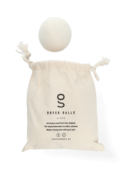 SIMPLE GOODS Dryer Balls 4 pcs. Nature 100% Wool