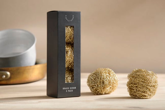 SIMPLE GOODS Brass Scrub – 3-pack