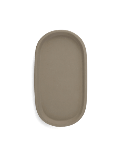 SIMPLE GOODS Flaskhållare – Oval Bricka i Betong Handgjord