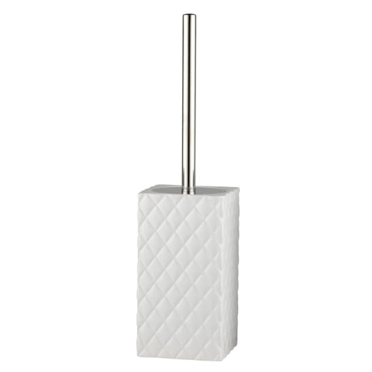 LENE BJERRE Portia Toalettborste – 10x10x39 cm, Vit/Silver vitt
