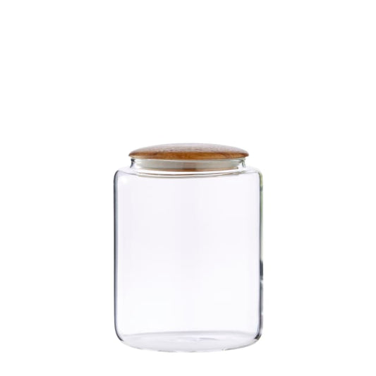 LENE BJERRE Cristella jar Ø11X15 cm, Clear/Nature vitt