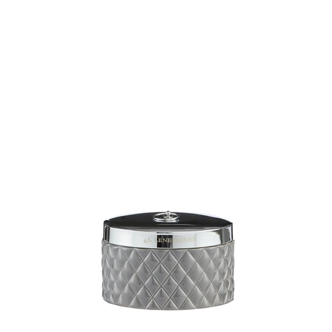 LENE BJERRE Portia Burk – Ø15x9 cm, Mellangrå/Silver vitt