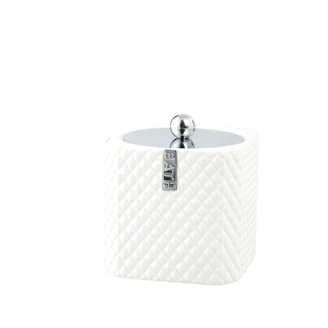 LENE BJERRE Marion Burk – 9x9x13,5 cm, Vit/Silver vitt