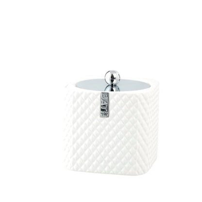 LENE BJERRE Marion Burk – 9x9x13,5 cm, Vit/Silver vitt