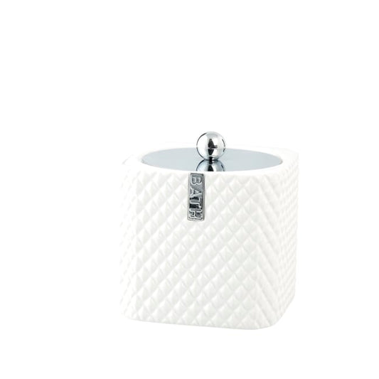 LENE BJERRE Marion Burk – 9x9x13,5 cm, Vit/Silver vitt