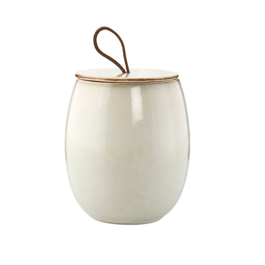 LENE BJERRE Amera jar Ø12X16 cm, White Sands vitt