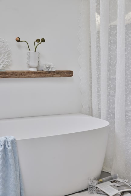 LENE BJERRE Eloise Duschdraperi – 200x160 cm, Off White
