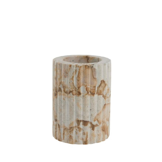 LENE BJERRE Eliana Tandborstmugg – 8x8x10,5 cm, Linen vitt