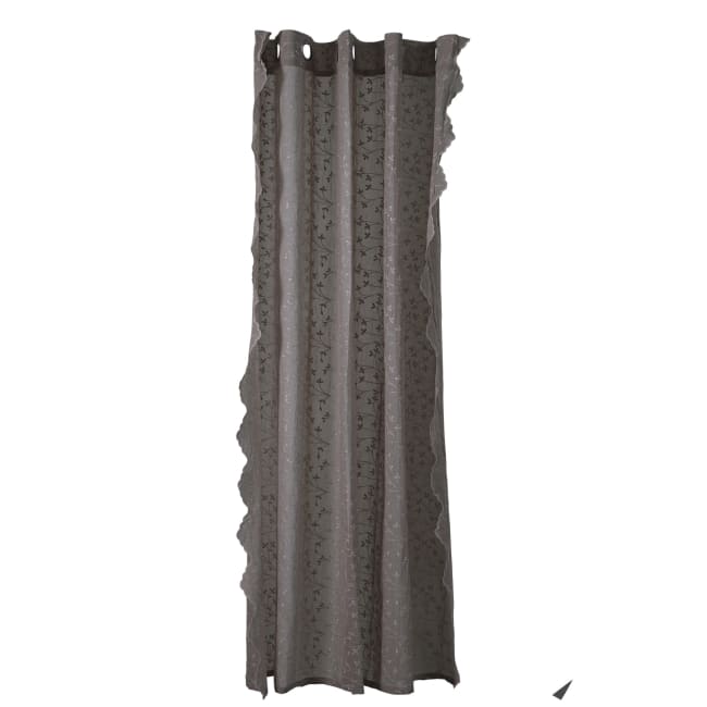 LENE BJERRE Eloise Duschdraperi – 200x160 cm, Mörk Linne vitt