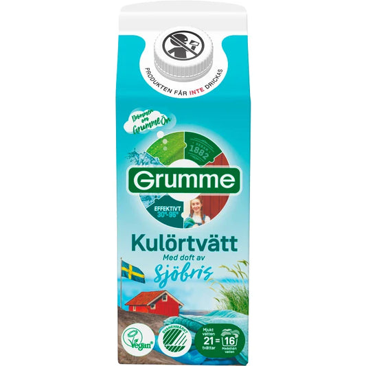 Grumme Flytande Kulörtvätt Sjöbris - 750ml vitt